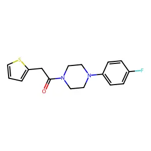 1-[4-(4-Fluorophenyl)piperazin-1-yl]-2-thiophen-2-ylethanone structure