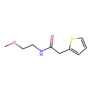N-(2-methoxyethyl)-2-(thiophen-2-yl)acetamide structure