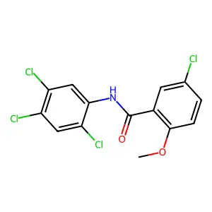 5-chloro-2-methoxy-N-(2,4,5-trichlorophenyl)benzamide structure