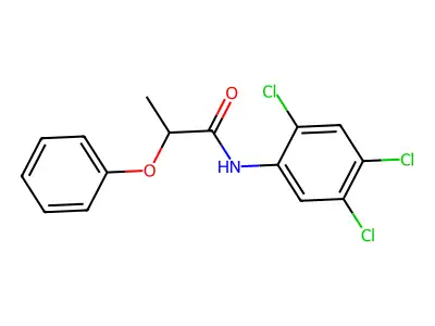 2-phenoxy-N-(2,4,5-trichlorophenyl)propanamide structure