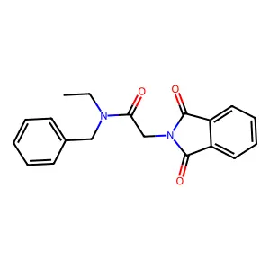 N-benzyl-2-(1,3-dioxo-1,3-dihydro-2H-isoindol-2-yl)-N-ethylacetamide structure