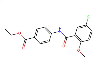 Ethyl 4-[(5-chloro-2-methoxybenzoyl)amino]benzoate structure