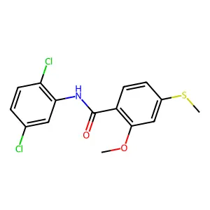 N-(2,5-dichlorophenyl)-2-methoxy-4-(methylsulfanyl)benzamide structure