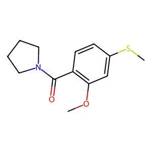 (2-Methoxy-4-methylsulfanylphenyl)-pyrrolidin-1-ylmethanone structure