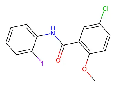 5-chloro-N-(2-iodophenyl)-2-methoxybenzamide structure