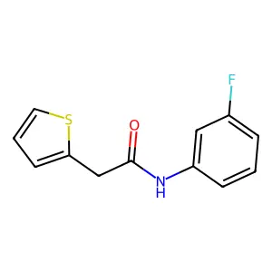 N-(3-fluorophenyl)-2-thiophen-2-ylacetamide structure