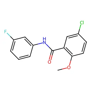 5-chloro-N-(3-fluorophenyl)-2-methoxybenzamide structure