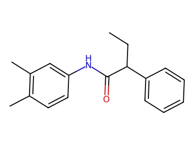 N-(3,4-dimethylphenyl)-2-phenylbutanamide structure