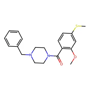 (4-Benzylpiperazin-1-yl)-(2-methoxy-4-methylsulfanylphenyl)methanone structure