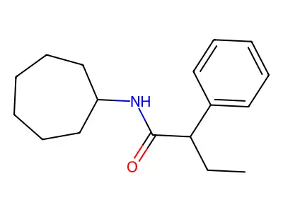 N-cycloheptyl-2-phenylbutanamide structure