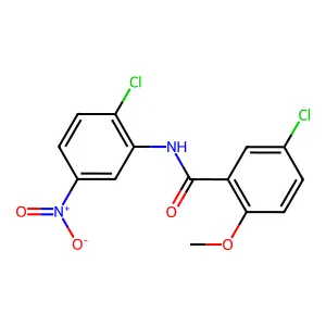 5-chloro-N-(2-chloro-5-nitrophenyl)-2-methoxybenzamide structure