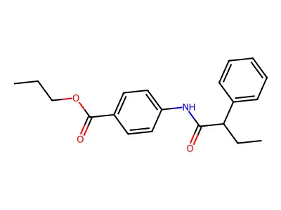 Propyl 4-(2-phenylbutanoylamino)benzoate structure