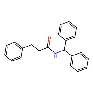 N-(diphenylmethyl)-3-phenylpropanamide structure