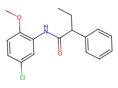 N-(5-chloro-2-methoxyphenyl)-2-phenylbutanamide structure