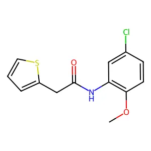 N-(5-chloro-2-methoxyphenyl)-2-(thiophen-2-yl)acetamide structure