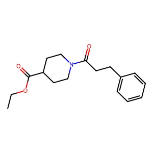 Ethyl 1-(3-phenylpropanoyl)piperidine-4-carboxylate structure