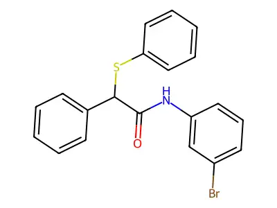 N-(3-bromophenyl)-2-phenyl-2-(phenylsulfanyl)acetamide structure