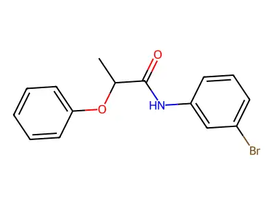 N-(3-bromophenyl)-2-phenoxypropanamide structure