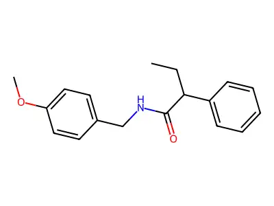 N-[(4-methoxyphenyl)methyl]-2-phenylbutanamide structure