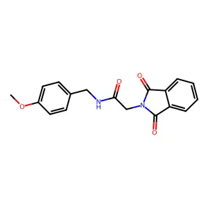 2-(1,3-dioxoisoindol-2-yl)-N-[(4-methoxyphenyl)methyl]acetamide structure