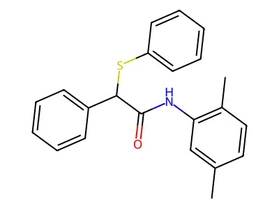 N-(2,5-dimethylphenyl)-2-phenyl-2-(phenylsulfanyl)acetamide structure