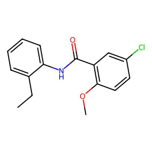 5-chloro-N-(2-ethylphenyl)-2-methoxybenzamide structure