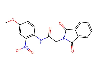 2-(1,3-dioxoisoindol-2-yl)-N-(4-methoxy-2-nitrophenyl)acetamide structure