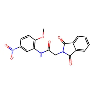 2-(1,3-dioxoisoindol-2-yl)-N-(2-methoxy-5-nitrophenyl)acetamide structure