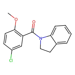 (5-Chloro-2-methoxyphenyl)-(2,3-dihydroindol-1-yl)methanone structure