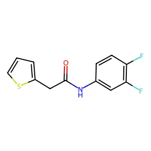 N-(3,4-difluorophenyl)-2-thiophen-2-ylacetamide structure