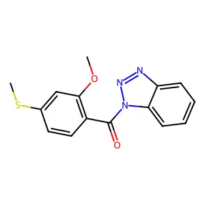 Benzotriazol-1-yl-(2-methoxy-4-methylsulfanylphenyl)methanone structure