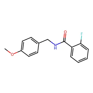 2-fluoro-N-(4-methoxybenzyl)benzamide structure