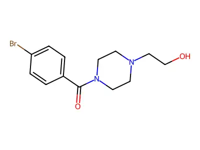 (4-Bromophenyl)[4-(2-hydroxyethyl)-1-piperazinyl]methanone structure