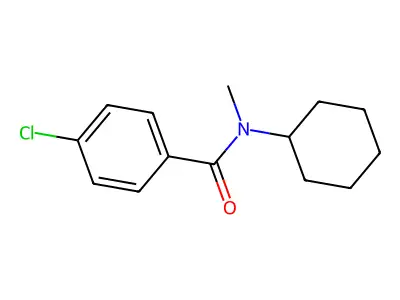 4-chloro-N-cyclohexyl-N-methylbenzamide structure