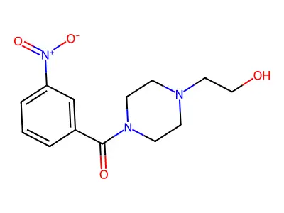 [4-(2-Hydroxyethyl)-1-piperazinyl](3-nitrophenyl)methanone structure