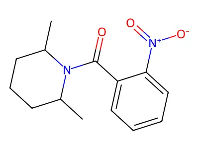 2,6-Dimethyl-1-(2-nitrobenzoyl)piperidine structure