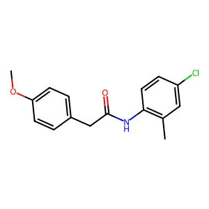 N-(4-chloro-2-methylphenyl)-2-(4-methoxyphenyl)acetamide structure