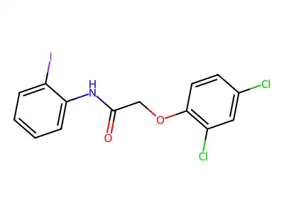 2-(2,4-Dichlorophenoxy)-N-(2-iodophenyl)acetamide structure