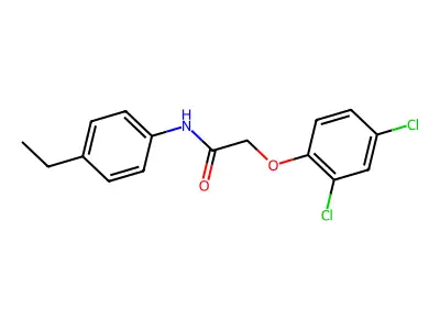 2-(2,4-dichlorophenoxy)-N-(4-ethylphenyl)acetamide structure