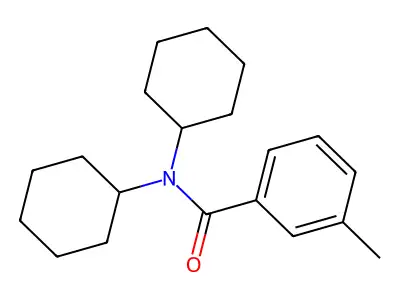 N,N-dicyclohexyl-3-methylbenzamide structure