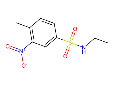 N-ethyl-4-methyl-3-nitrobenzenesulfonamide structure
