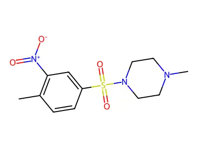 1-Methyl-4-[(4-methyl-3-nitrophenyl)sulfonyl]piperazine structure