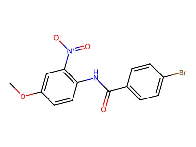 4-bromo-N-(4-methoxy-2-nitrophenyl)benzamide structure
