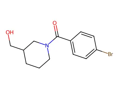 (4-Bromo-phenyl)-(3-hydroxymethyl-piperidin-1-yl)-methanone structure