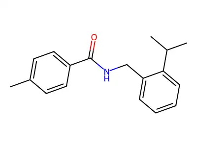 4-Methyl-N-[[2-(1-methylethyl)phenyl]methyl]benzamide structure