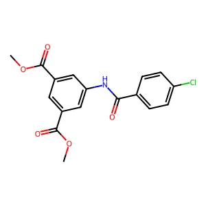 Dimethyl 5-((4-chlorobenzoyl)amino)isophthalate structure