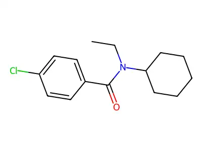 4-chloro-N-cyclohexyl-N-ethylbenzamide structure
