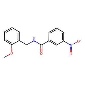 N-[(2-methoxyphenyl)methyl]-3-nitrobenzamide structure