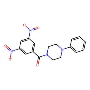(3,5-Dinitrophenyl)-(4-phenylpiperazin-1-yl)methanone structure