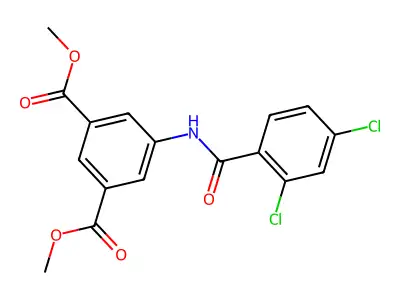 Dimethyl 5-((2,4-dichlorobenzoyl)amino)isophthalate structure